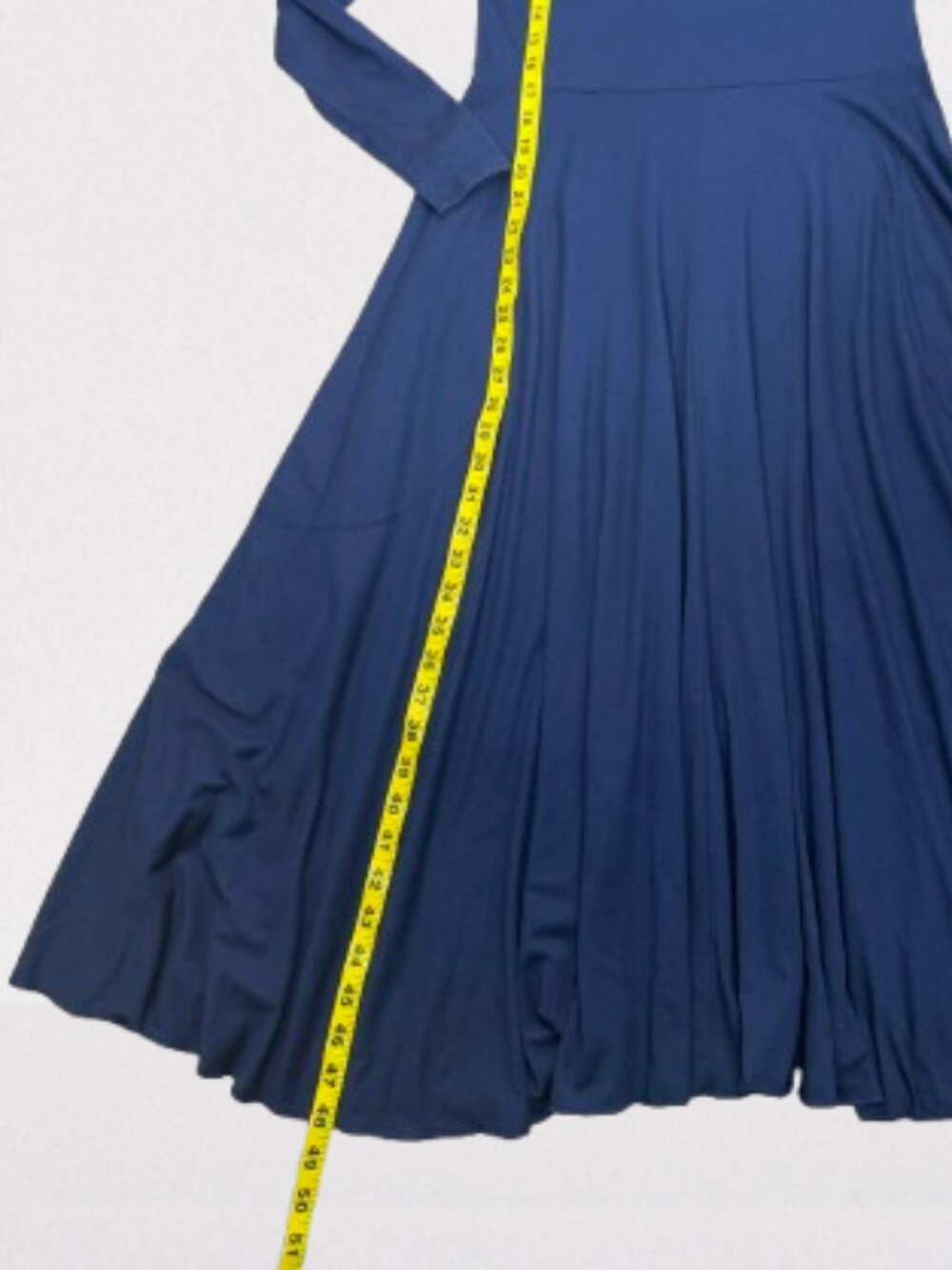 Peruvian‎ Connection NWOT Ariana Jersey Turtleneck Midi Dress Size S in Navy - Picture 9 of 10